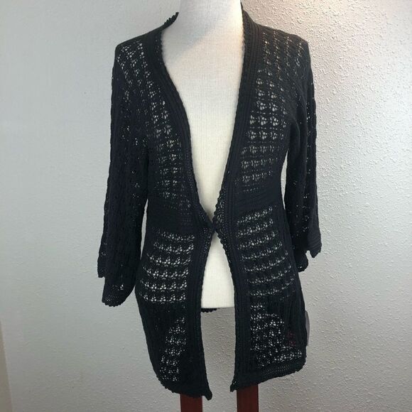 NWT Tapemeasure Black Cardigan Sweater Size M - Picture 1 of 9